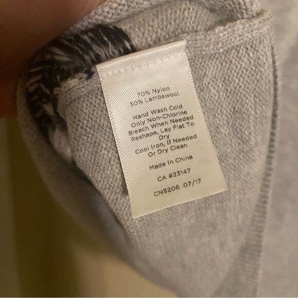 Talbots Nylon Lambswool Ruffle Fair Isle Sweater XL - Picture 3 of 6